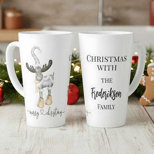 Funny Minimalistics Nordic Merry Kerstmis Latte Mok