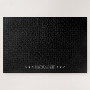 Funny Minnesota in acht moeilijke zwarte puzzel Legpuzzel