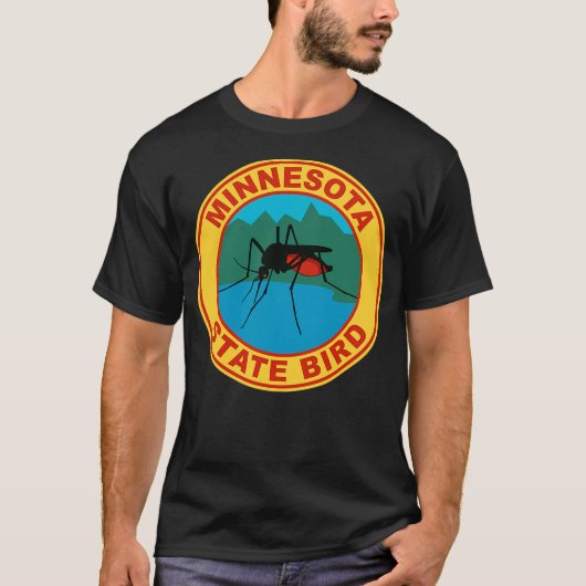 Funny Minnesota Mosquito State Bird T-shirt (Voorkant)