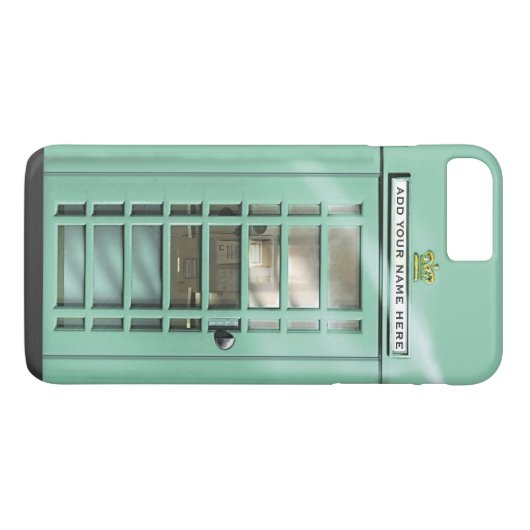 Funny Mint Green British Phone Booth Case-Mate iPhone Case (Achterkant (Horizontaal))