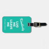 Funny Mint Green Luggage Lug Bagagelabel (Voorkant horizontaal)