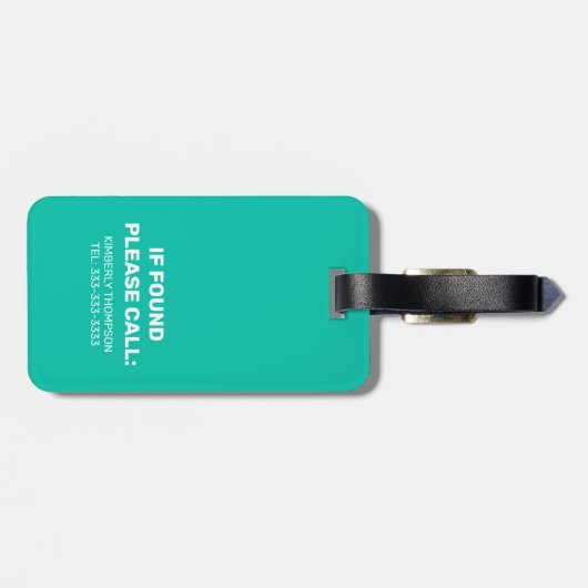 Funny Mint Green Luggage Lug Bagagelabel (Achterkant horizontaal)