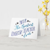 Funny Mispelled Bestest English Teacher Ever Kaart (Gele Bloem)