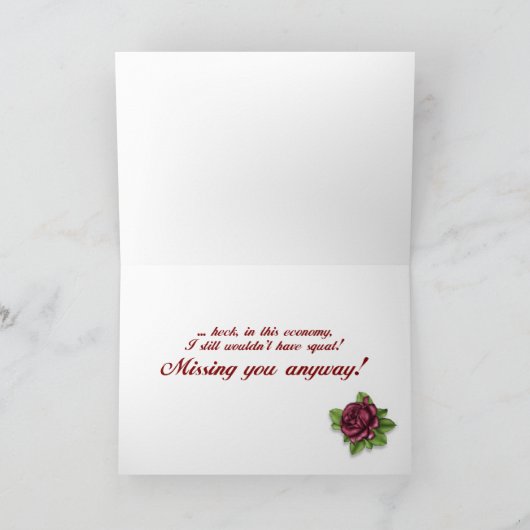 Funny Missing You Kaart (Binnen)