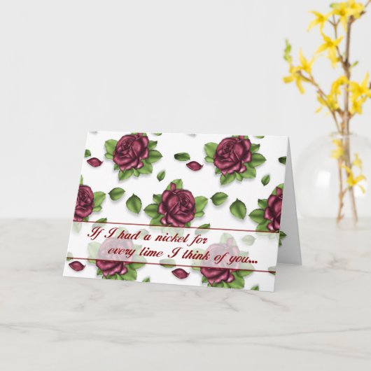 Funny Missing You Kaart (Gele Bloem)