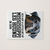 Funny Mississippi Leg Hound | Rottweiler Dog Head Legpuzzel (Horizontaal)
