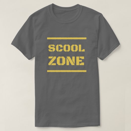 Funny Misspeld Scool Zone T-shirt (Design voorkant)