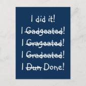 Funny Misspelling Graduy Party Invitation Kaart (Voorkant)