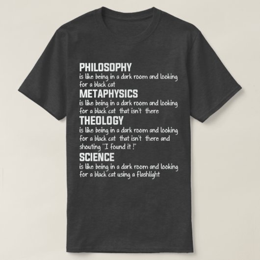 Funny Mix Science Philosophy Metaphysics Theology  T-shirt (Design voorkant)