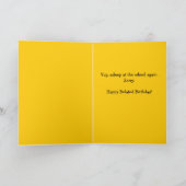 Funny Mixed Breed Dog Belated Birthday Kaart (Binnen)