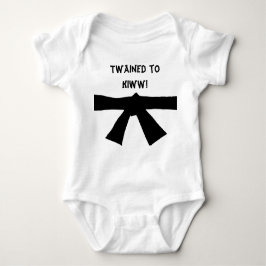Funny Mixed Martial Arts Karate Black Belt Baby Romper