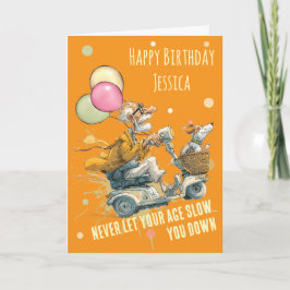 Funny Mobility Scooter Birthday Card Kaart