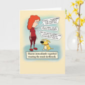 Funny Mock Turtleneck Birthday Kaart (Gele Bloem)