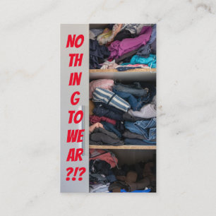 Funny mode adviseur en grappige outfitters kast visitekaartje