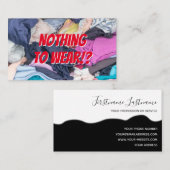 Funny mode adviseur en grappige outfitters kast visitekaartje (Voorkant / Achterkant)