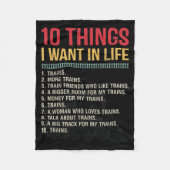 Funny Model Railroad Conductor Train Lover Locomot Fleece Deken (Voorkant)