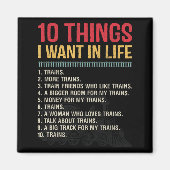 Funny Model Railroad Conductor Train Lover Locomot Magneet (Voorkant)