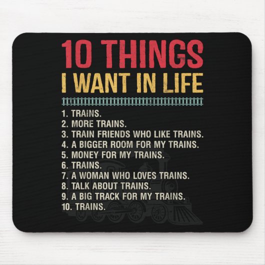 Funny Model Railroad Conductor Train Lover Locomot Muismat (Voorkant)