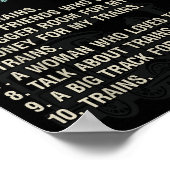 Funny Model Railroad Conductor Train Lover Locomot Poster (Hoek)