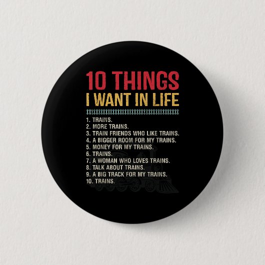 Funny Model Railroad Conductor Train Lover Locomot Ronde Button 5,7 Cm (Voorkant)