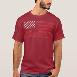 Funny Model Railroad Train Worker Gift Cute USA T-shirt