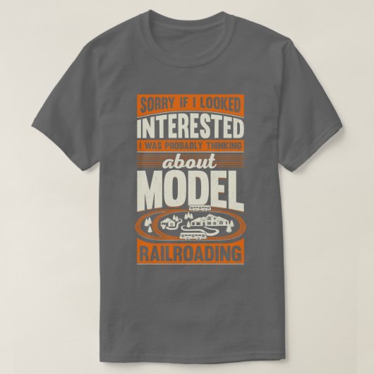 Funny Model Railroading Train Collector Cadeft T-shirt (Design voorkant)