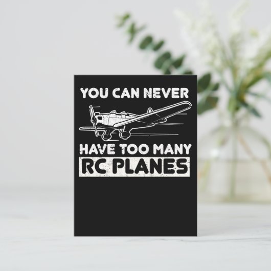 Funny Model Vliegtuig Pilot RC Plane Briefkaart (Staand voorkant)