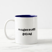 Funny Moderly Gifted Tweekleurige Koffiemok (Links)