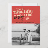 Funny Modern 1 foto Kerst Vakantie Kaart (Voorkant)