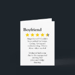 Funny modern 4.5 star boyfriend review typography  kaart<br><div class="desc">Modern Funny 4.5 - star rating and review card for your boyfriend,  perfect for birthdays or just to verrassing him,  guaranteed to raise a smile (if your boyfriend has a sense of humour that is). ) © Julie McIver</div>