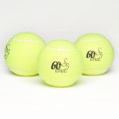 Funny Modern 60 dus wat Motivatie 60th Birthday Tennisballen (Multi)