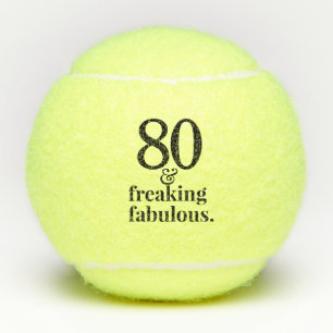 Funny Modern 80 en Fabulous Funny Birthday Tennisballen