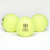 Funny Modern 80 en Fabulous Funny Birthday Tennisballen (Multi)