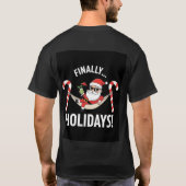 Funny Modern Christmas T-Shirt | Santa Design (Achterkant)