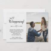 Funny Modern Foto eindelijk Verloving gebeurt Kaart (Voorkant)