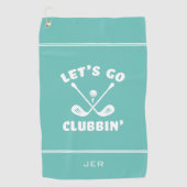 Funny Modern Golfer Humor Sports Teal  Golfhanddoek (Voorkant)