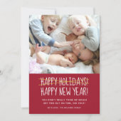 Funny Modern Happy New Year Holiday Kaart (Voorkant)