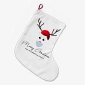 Funny Modern kerstrenrendiernaam Grote Kerstsok (Voorkant (Hangend))