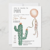 Funny Modern Klaar om te Poppen Ballon Baby shower Kaart (Voorkant)