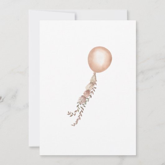 Funny Modern Klaar om te Poppen Ballon Baby shower Kaart (Achterkant)