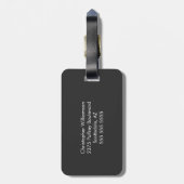 Funny Modern Paws off French Bulldog Grey Bagagelabel (Achterkant verticaal)