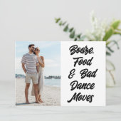 Funny Modern Photo Wedding Save the Date (Staand voorkant)