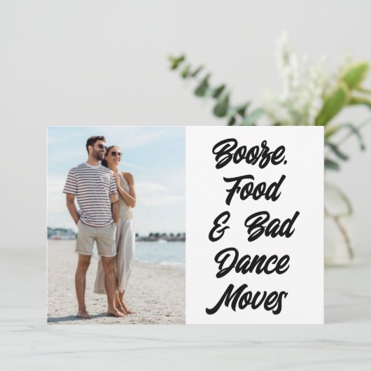 Funny Modern Photo Wedding Save the Date (Staand voorkant)