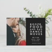 Funny Modern Photo Wedding Save the Date Aankondiging (Staand voorkant)