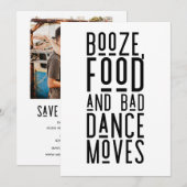 Funny Modern Photo Wedding Save the Dates Aankondiging (Voorkant / Achterkant)