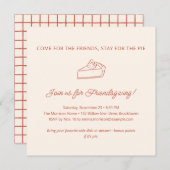 Funny Modern Pie Friendsgiving Party Thanksgiving Kaart (Voorkant / Achterkant)