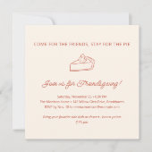 Funny Modern Pie Friendsgiving Party Thanksgiving Kaart (Voorkant)