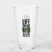 Funny Modern Pint Beer Glass Glas (Achterkant)