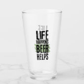 Funny Modern Pint Beer Glass Glas (Voorkant)