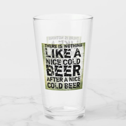 Funny Modern Pint Beer Glass Glas (Achterkant)
